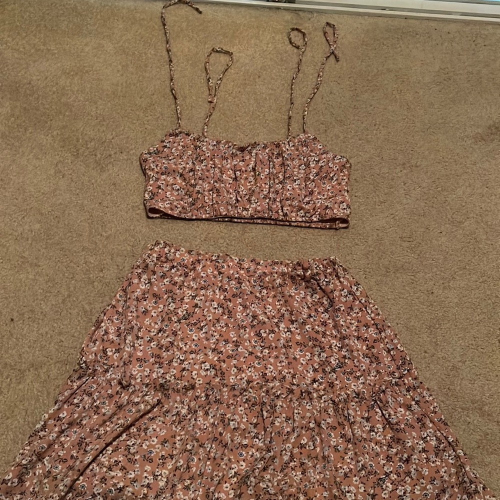 Mini shirt and skirt set from forever 21